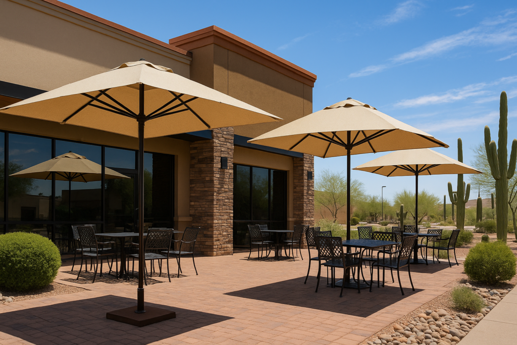 Read more about the article Enhance Your Business’s Outdoor Appeal with Premium Shade Umbr…